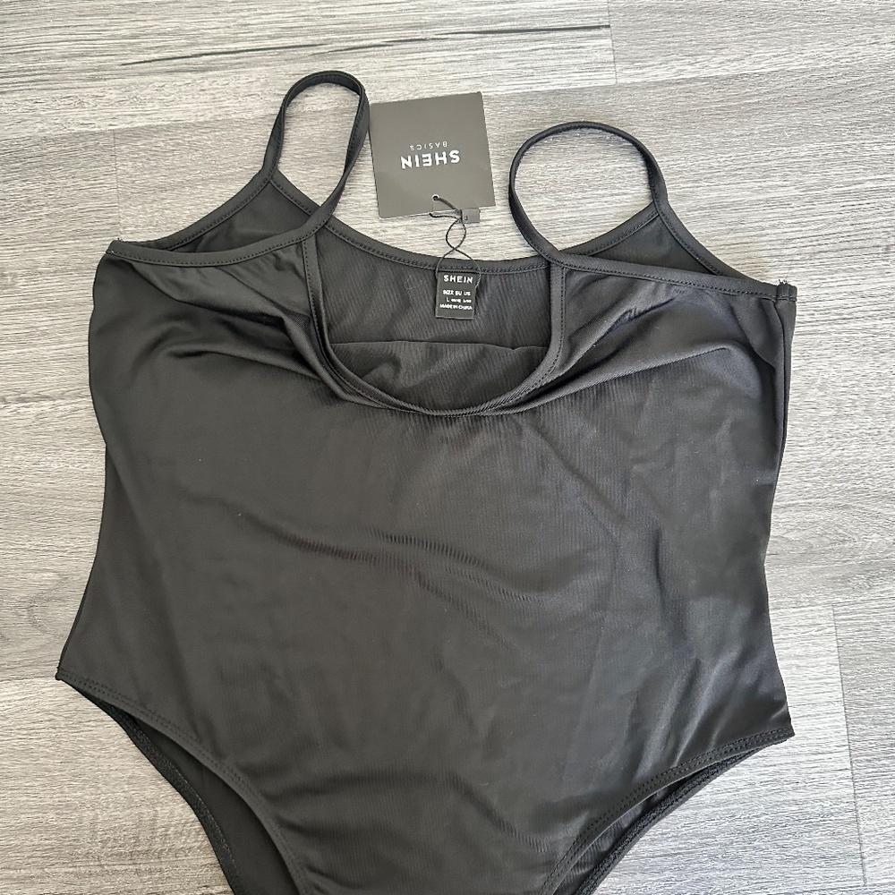SHEIN Black Spaghetti Strap Bodysuit - Picture 3 of 8